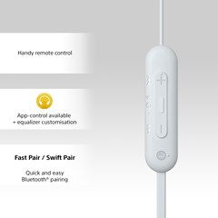 Sony WI-C100 White Bluetooth Earphones - 4