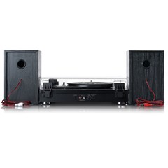 Lenco LS-101BK Black Belt Drive Turntable & Speakers - 5