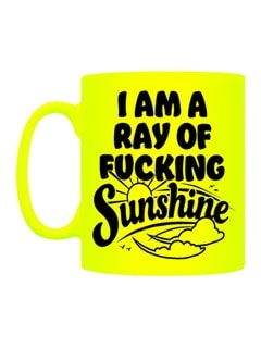 I Am A Ray Of F*cking Sunshine Neon Yellow Mug - 1