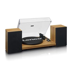 Lenco LS-500 Wood Turntable and Speakers - 1