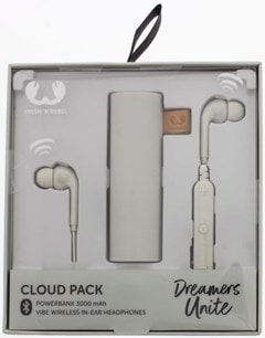 Fresh N Rebel Gift Pack Cloud: Vibe Bluetooth Earphones & 3000Mah Power Bank - 1