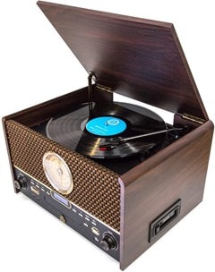 GPO Chesterton DAB Wood 5-In-1 USB Turntable w/ DAB Radio, CD & Cassette Player - 4
