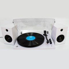 GPO Piccadilly Matte White Turntable With Speakers (hmv Exclusive) - 2