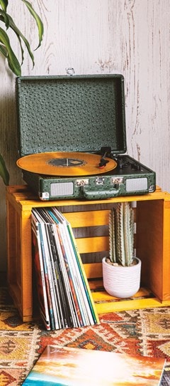Crosley Cruiser Deluxe Green Ostrich Bluetooth Turntable - 7