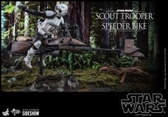 1:6 Scout Trooper And Speederbike Set - Star Wars: Return Of The Jedi Hot Toys Figure - 3