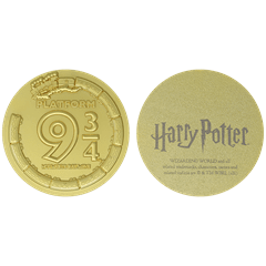Platform 9 3/4 24K Gold Plated Medallion Harry Potter Collectible - 6