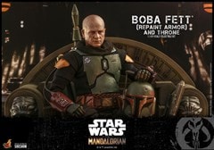 1:6 Boba Fett Repaint Armor And Throne: Mandalorian Hot Toys Figure - 2