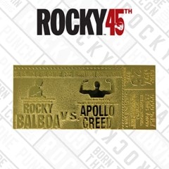 Rocky II Apollo Creed Fight Ticket: 24K Gold Plated Limited Edition Collectible - 1