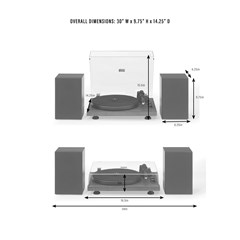 Crosley C62 Black Bluetooth Turntable & Speakers - 8