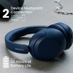 Sony WH-XB910N Blue Extra Bass Active Noise Cancelling Bluetooth Headphones - 7
