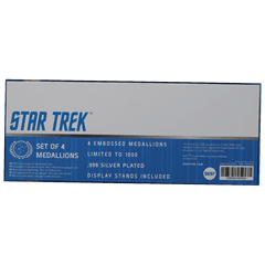 Star Trek Set Of 4 Starfleet Division Medallions In .999 Silver Plating Collectible Medallions - 3