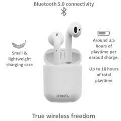 Streetz TWS-0004 White True Wireless Bluetooth Earphones - 4