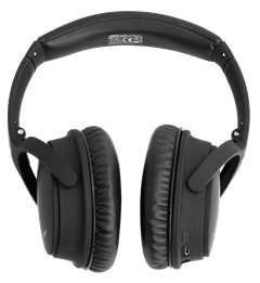 Streetz HL-BT404 Black Active Noise Cancelling Bluetooth Headphones - 2