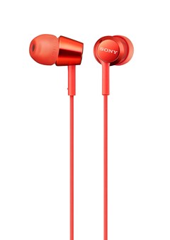 Sony MDREX155AP Red Earphones w/Mic - 1