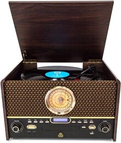 GPO Chesterton DAB Wood 5-In-1 USB Turntable w/ DAB Radio, CD & Cassette Player - 2