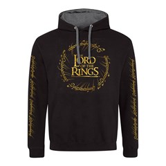 Lord Of The Rings Gold Foil Logo Pullover Contrast Hoodie (Small) - 1