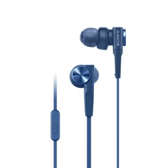 Sony MDR-XB55AP Blue Extra Bass Earphones W/Mic - 1