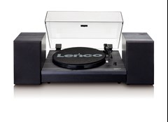 Lenco LS-300 Black Turntable and Speakers - 1