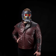 Star-Lord Guardians of the Galaxy Hasbro Marvel Legends Series Premium Electronic Roleplay Helmet - 19