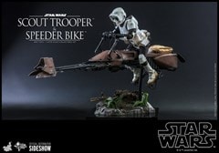 1:6 Scout Trooper And Speederbike Set - Star Wars: Return Of The Jedi Hot Toys Figure - 5