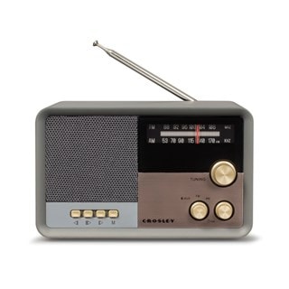 Crosley Tribute Charcoal FM Radio & Bluetooth Speaker