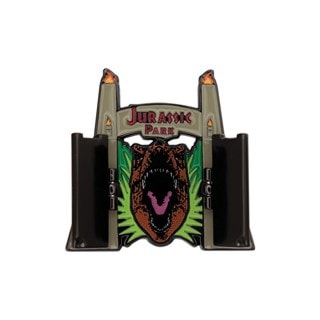 Park Gates Jurassic Park XL Hinged Pin Badge