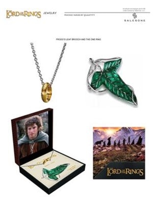 The One Ring In A Chain & Frodo's Brooch Set Replica