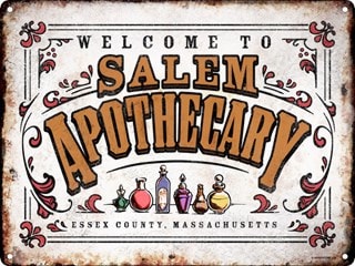 Welcome To Salem Apothecary Mini Tin Sign