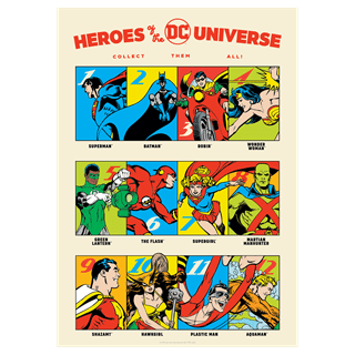 Heroes DC Comics 90th Anniversary Wall Art