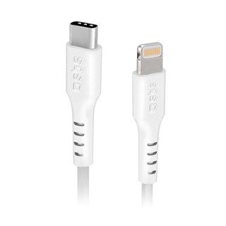 SBS 20W White USB-C to Lightning Cable 1m