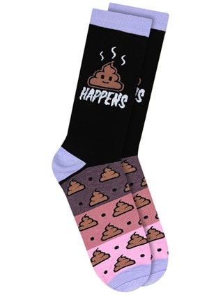 Shit Happens Twisted Soles Size 8-12 Socks