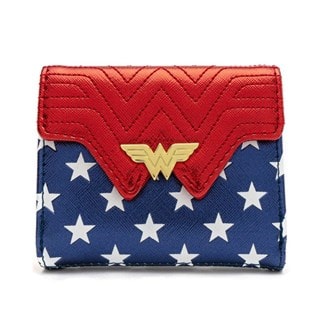 Loungefly X DC Comics Wonder Woman Red White And Blue Flap Wallet