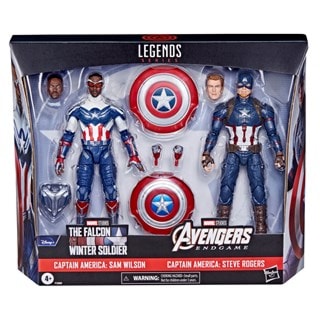 Captain America 2-Pack Steve Rogers Sam Wilson Hasbro Marvel Legends Series Action Figures