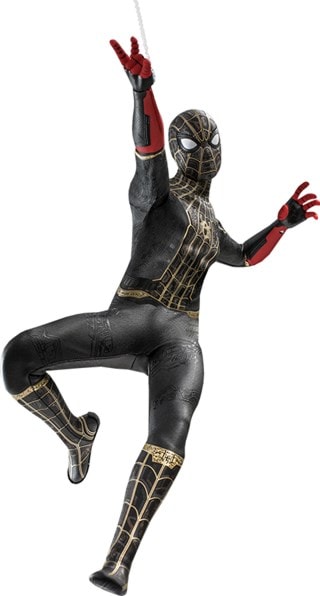1:6 Spider-Man Black & Gold Suit: Spider-Man: No Way Home Hot Toys Figure