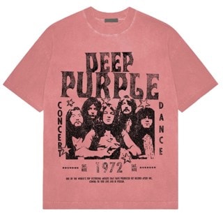 Deep Purple 1972 Concert Stone Wash Red Tee