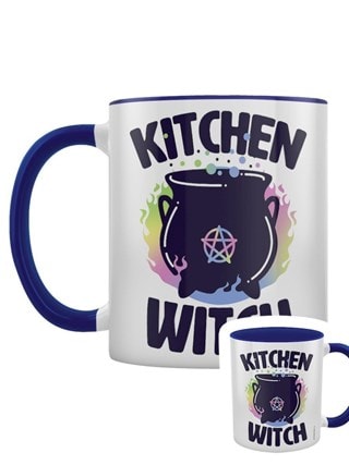 Kitchen Witch Blue Coloured Inner Mug