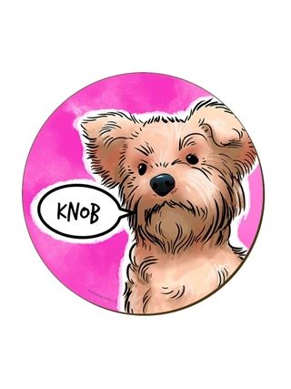 K**b Cute But Abusive Dog Coaster
