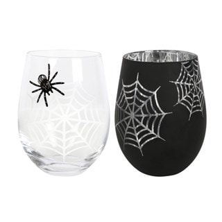 Spider And Web Wine Glass Set Of 2