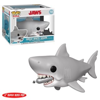 6" Jaws With Diving Tank 759 Great White Shark Funko Pop Vinyl