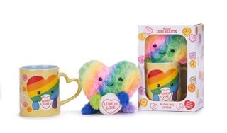 Rainbow Heart Swizzels Love Hearts Mug And Soft Toy Set