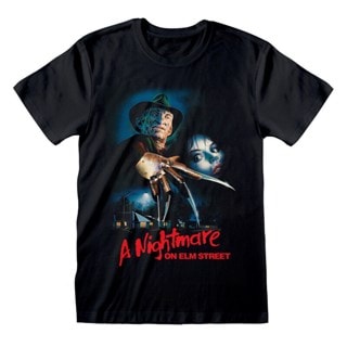 Nightmare On Elm Street Logo Poster Black Tee