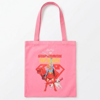 Supergirl & Krypto Pink Tote Bag