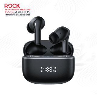 Rock ANC TWS Black Active Noise Cancelling True Wireless Bluetooth Earphones