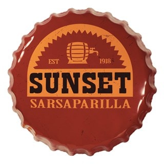 Sunset Sarsaparilla Fallout Bottle Cap Tin Sign