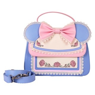 Minnie Floral And Lace Ears Loungefly Crossbody Bag