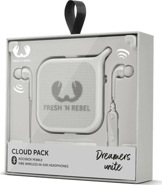 Fresh N Rebel Gift Pack Cloud: Vibe Earphones & Pebble Bluetooth Speaker