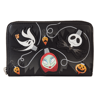 Nightmare Before Christmas Tree Lights Zip Up Loungefly Wallet