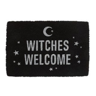 Black Witches Welcome Door Mat