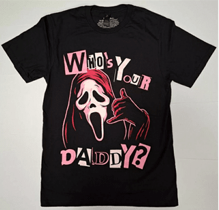 Who's Your Daddy Ghostface Black Tee