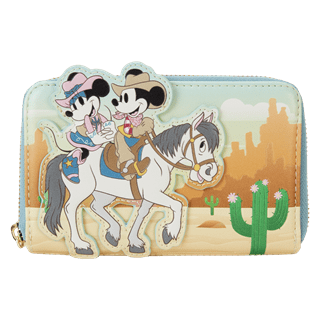 Western Mickey And Minnie Ziparound Wallet Loungefly
